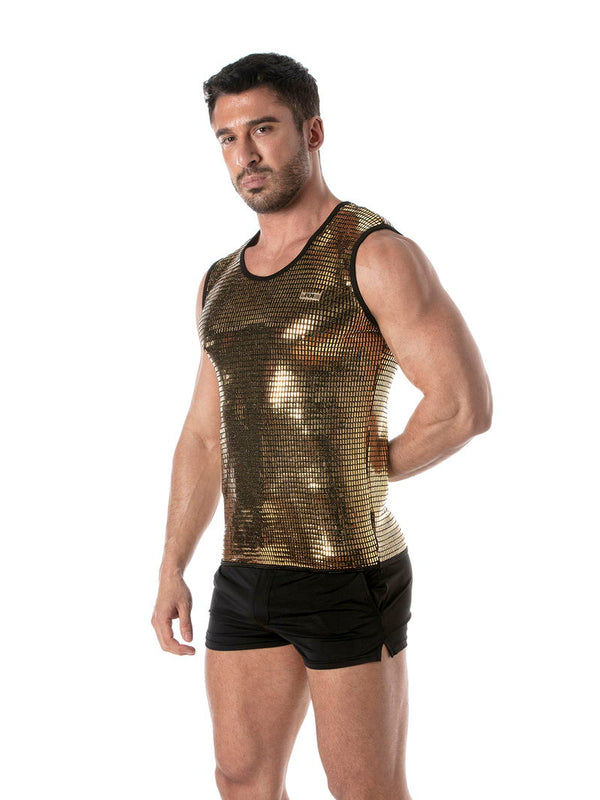 Tank Top Herren Goldglanz - Glitzernd & Figurbetont | TOF Paris
