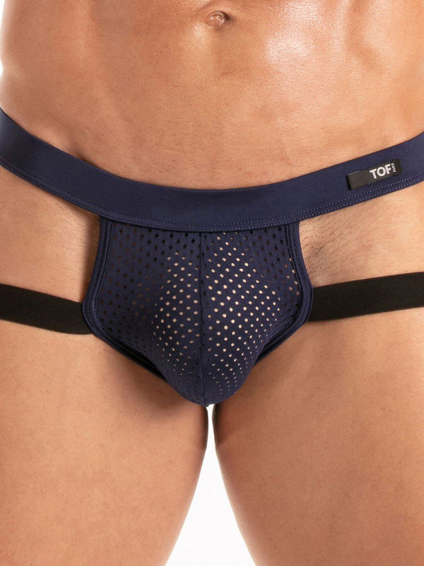 Jockstrap Marineblau - Atmungsaktiv & Ultraweiches Mikrofaser Design | TOF Paris