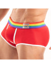 Herren-Trunk Pride Rot - Bunte Bündchen, ultraweich & stretch | TOF Paris