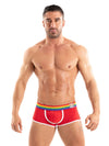 Herren-Trunk Pride Rot - Bunte Bündchen, ultraweich & stretch | TOF Paris