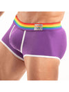 Herren Trunk Pride - Bunte Rainbow Bund, weicher Stretchkomfort, Lila | TOF Paris