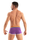 Herren Trunk Pride - Bunte Rainbow Bund, weicher Stretchkomfort, Lila | TOF Paris