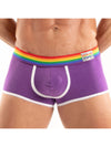 Herren Trunk Pride - Bunte Rainbow Bund, weicher Stretchkomfort, Lila | TOF Paris