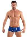 Herren Trunk Pride - Bunter Stretch-Komfort mit Regenbogenbund, Royal Blau | TOF Paris