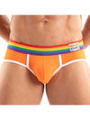 Herren Slips Pride - Bequeme, bunte Low-Rise Unterwäsche Orange | TOF Paris