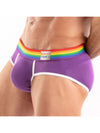Herren Slips Pride - Bunter Bund, Figurbetont & Komfortabel, Lila | TOF Paris