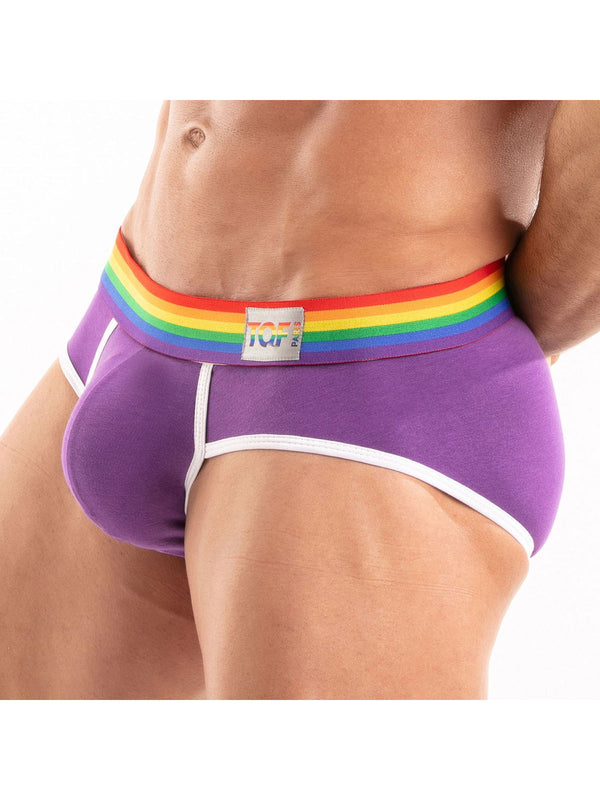Herren Slips Pride - Bunter Bund, Figurbetont & Komfortabel, Lila | TOF Paris