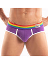 Herren Slips Pride - Bunter Bund, Figurbetont & Komfortabel, Lila | TOF Paris