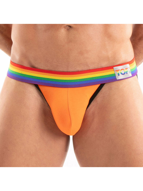 Jockstrap Herren - Sexy Pride-Design mit weichem Stretchstoff, Orange | TOF Paris