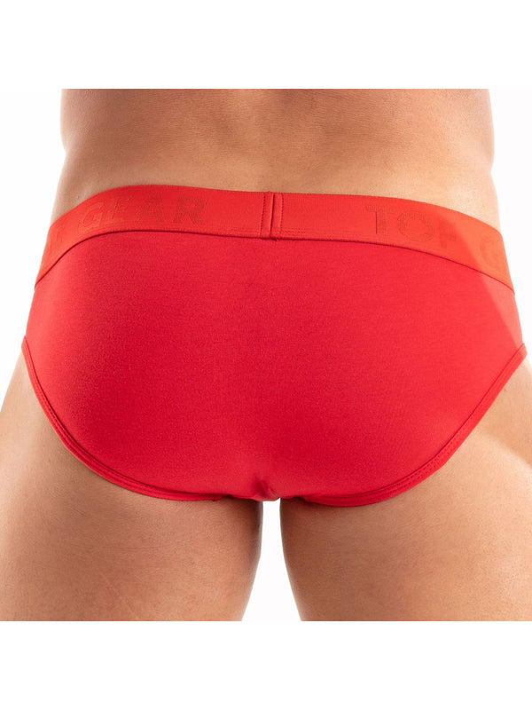 Slip Herren Rot - Weicher Baumwollstoff, Satin-Bund mit Logo | TOF Paris