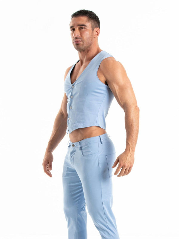 Chino Weste Herren Slim Fit mit Stretch - Elegant & Komfort in Blau | TOF Paris