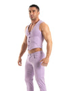 Herren Chino Weste Slim Fit Stretch - Eleganz in Lila | TOF Paris
