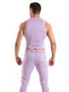Herren Chino Weste Slim Fit Stretch - Eleganz in Lila | TOF Paris