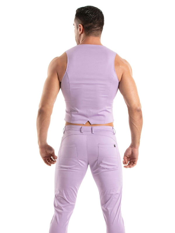 Herren Chino Weste Slim Fit Stretch - Eleganz in Lila | TOF Paris