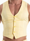 Chino Weste Slim Fit Stretch Gelb - Elegante Passform & Komfort | TOF Paris