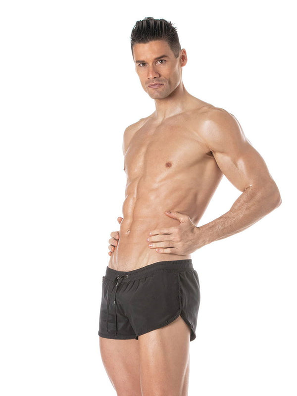 Mini Swim Shorts Schwarz - Slim Fit mit Seitenschlitz & Tasche | TOF Paris