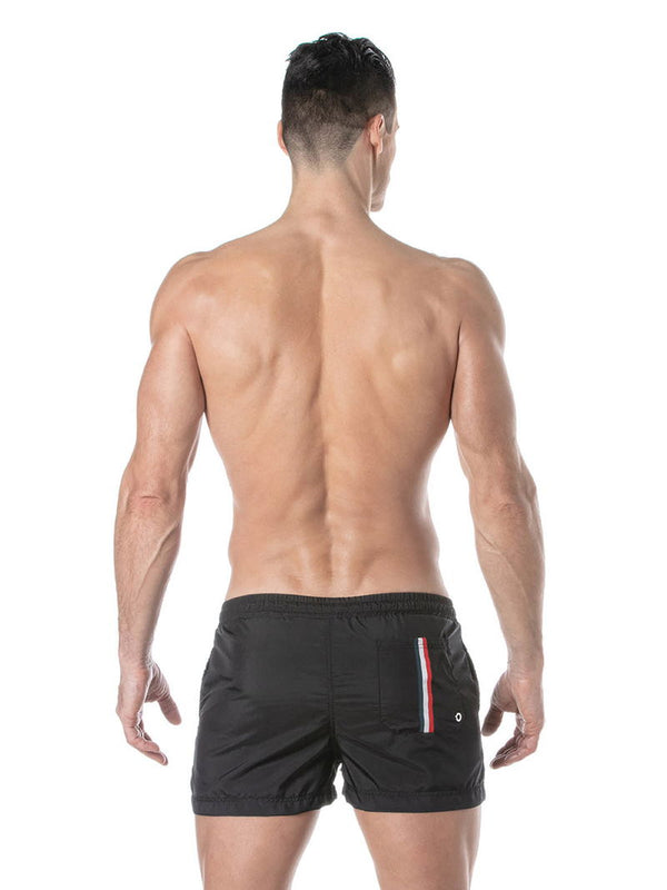 Badeshorts Herren - Schnelltrocknend, mit Taschen & sportlichem Schnitt, Schwarz | TOF Paris