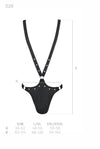 Herren-Body wetlook mit Metallelementen und Gummibändern | Passion Menswear