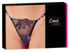 Schwarzer zarter String ouvert mit offenem Schritt von Cottelli