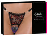 Schwarzer Riostring ouvert aus 2-farbiger Spitze mit Strass und Perlenkette von Cottelli