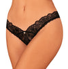 Schwarzer Riostring ouvert Donna Dream aus Spitze (offener Schritt) von Obsessive – Ansicht 2