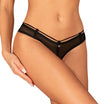 Schwarzer transparenter String Roxelia mit po-betonendem Schnitt von Obsessive