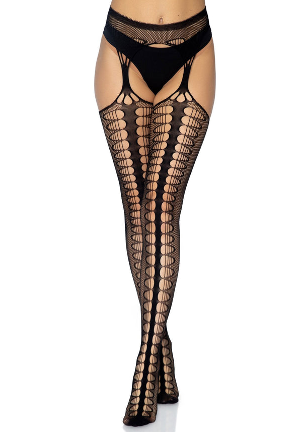 Verführerische Netz-Strumpfhose mit detaillierter Rücknaht | Leg Avenue