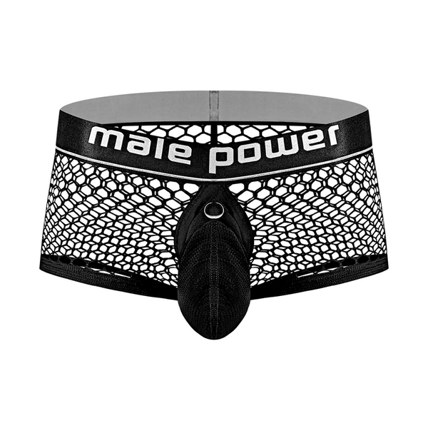 Netz-Herren-Short mit abnehmbarer Tasche - Schwarz | Shots