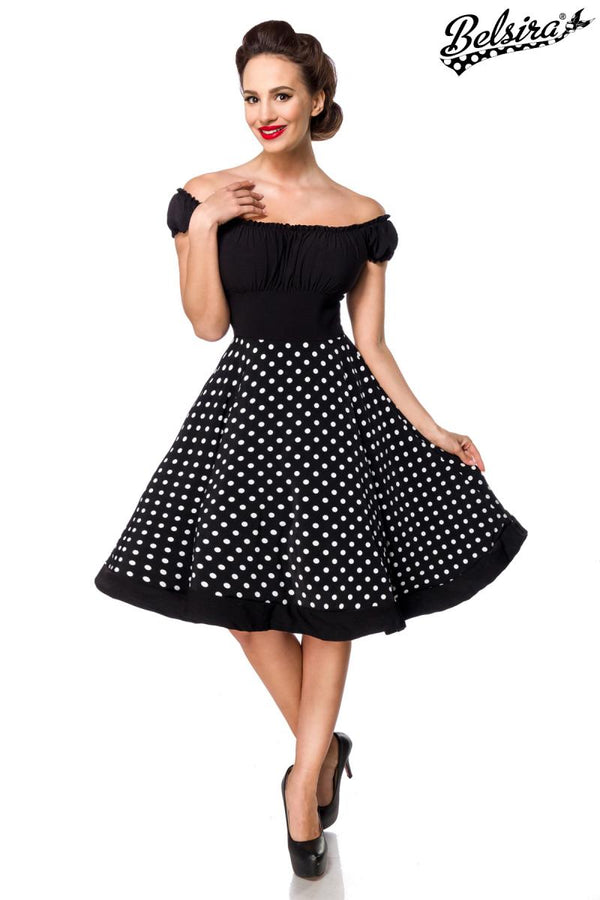 schulterfreies Swing-Kleid | Belsira SALE