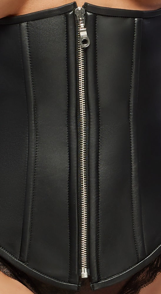 Taillen-Corsage aus Leder mit Neckholder von ZADO – Ansicht 6