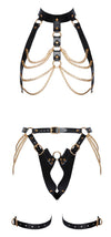 2-teiliges Harness-Set aus Leder mit Neckholder-Top und Jock von ZADO – Ansicht 7