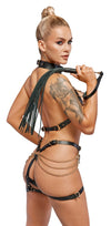2-teiliges Harness-Set aus Leder mit Neckholder-Top und Jock von ZADO – Ansicht 5
