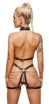 2-teiliges Harness-Set aus Leder mit Neckholder-Top und Jock von ZADO – Ansicht 6