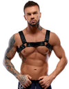 Verstellbarer Herren-Harness aus robustem Leder von ZADO – Ansicht 2