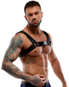 Verstellbarer Herren-Harness aus robustem Leder von ZADO – Ansicht 3