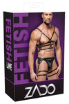 Robustes Herren-Harness-Set aus Leder mit Metalldetails von ZADO