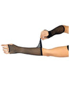 Schwarze verführerische Netzarmstulpen mit geometrischem Design von Leg Avenue