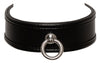 Halsfessel aus Leder mit dekorativem Ring von ZADO – Ansicht 6
