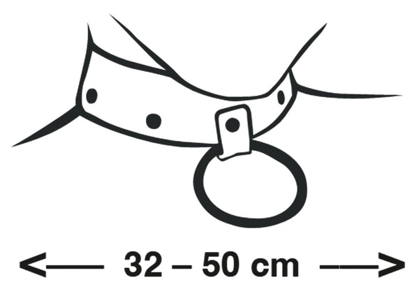 Halsfessel aus Leder mit dekorativem Ring von ZADO – Ansicht 8