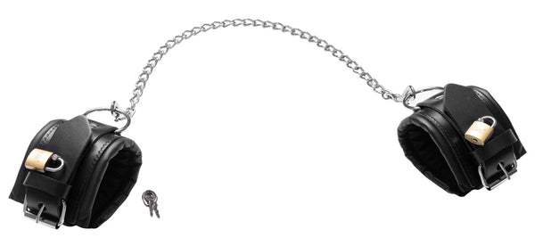 Robuste Fußfesseln aus Leder im Heavy-Duty-Style von ZADO – Ansicht 7