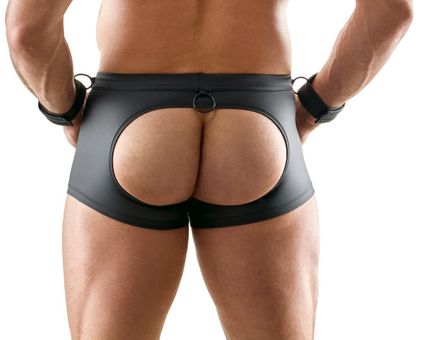 Schwarze pofreie Herren-Pants im Mattlook mit Reißverschluss von Svenjoyment – Ansicht 4