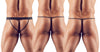 Schwarzer Herren-String im 3er-Pack im Wetlook von Svenjoyment – Ansicht 3
