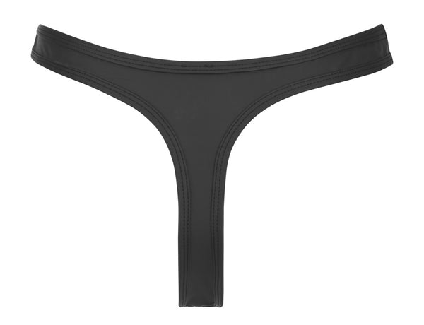 Schwarzer Herren-Showmaster-Riostring mit Öffnungen im Mattlook von Svenjoyment – Ansicht 6