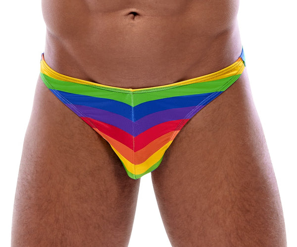 Bunter Herren-Riostring mit Regenbogen-Streifen von Svenjoyment – Ansicht 2