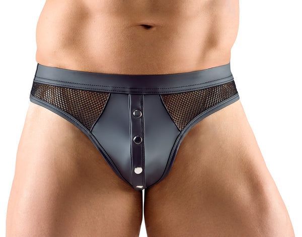 Schwarzer knackiger Herren-Riostring im Material-Mix von Svenjoyment – Ansicht 2