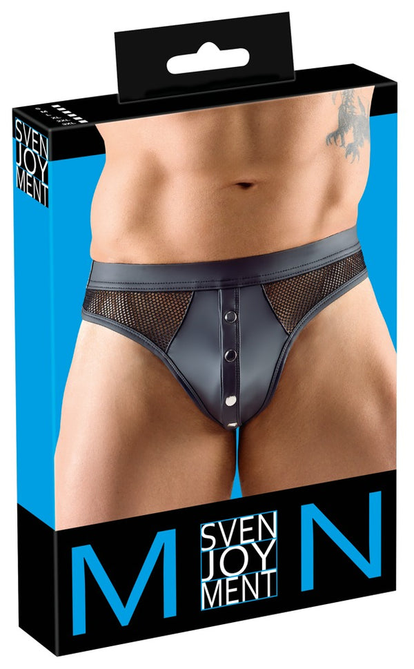 Schwarzer knackiger Herren-Riostring im Material-Mix von Svenjoyment