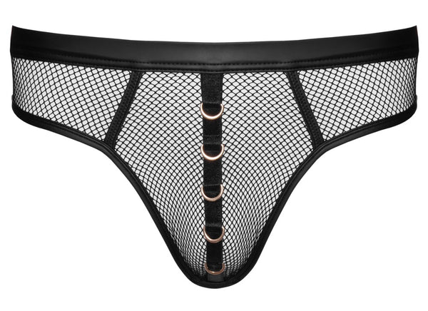 Schwarzer betonender Herren-Riostring im Netz-Wetlook-Mix von Svenjoyment – Ansicht 6