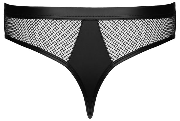 Schwarzer betonender Herren-Riostring im Netz-Wetlook-Mix von Svenjoyment – Ansicht 7