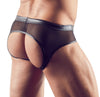 Schwarzer pofreier Herren-Slip zum Präsentieren der Vorzüge von Svenjoyment – Ansicht 2