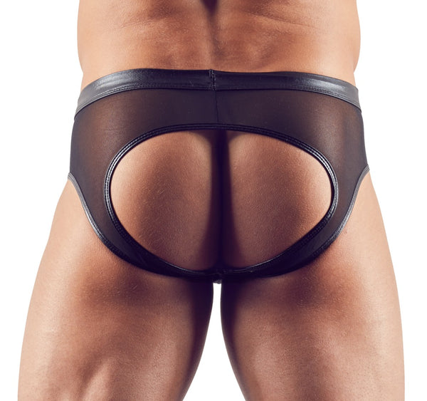 Schwarzer pofreier Herren-Slip zum Präsentieren der Vorzüge von Svenjoyment – Ansicht 5